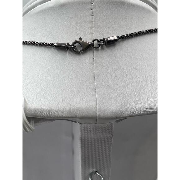 Didae Italy Signed Vintage Sterling Sterling Cabochon Garnet Pendant Necklace‎ - Picture 5 of 9